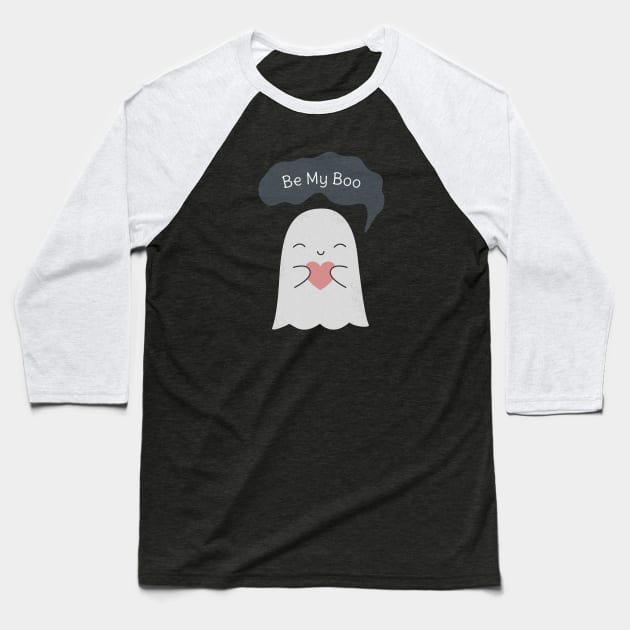 Funny Kawaii Ghost T-Shirt Baseball T-Shirt by happinessinatee